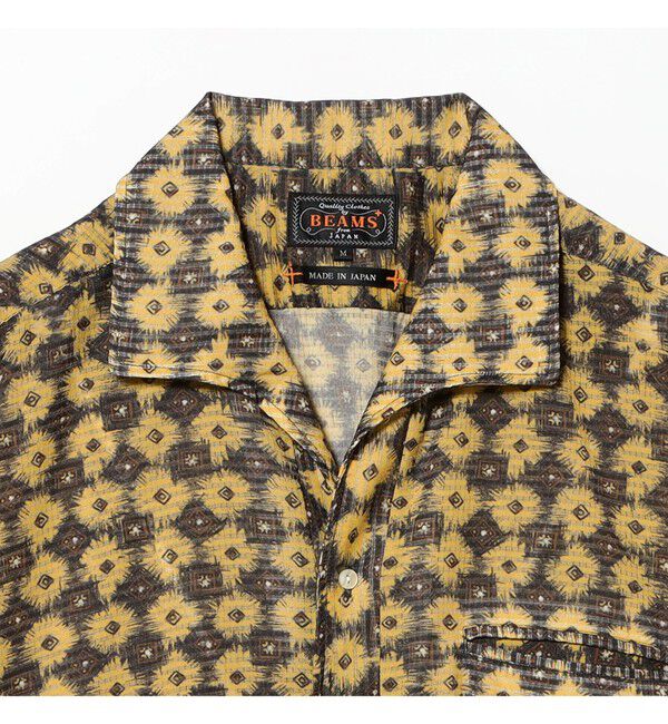 BEAMS PLUS「Italian Collar Mesh Print」|シャツ・ブラウス|