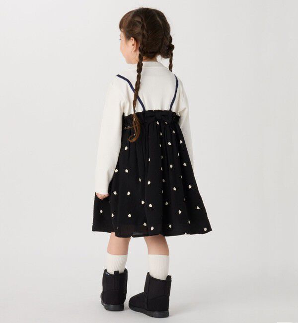 SHIPS Colors 「SHIPS Colors: 100～140cm /〈洗濯機可能〉ハート エンブロイダリー ワンピース」|ワンピース|