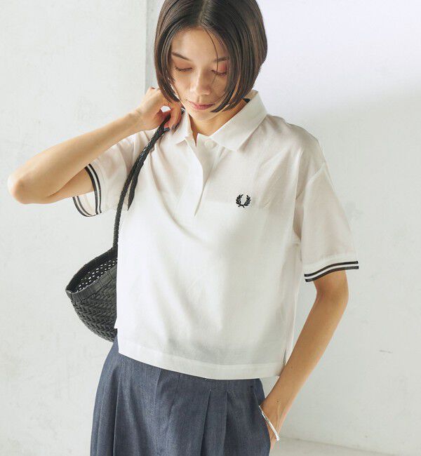 SHIPS for women「FRED PERRY:G2174SHEER TIPPED POLO」|ポロシャツ|ホワイト