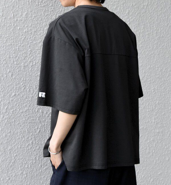 SHIPS any「【SHIPS any別注】RUSSELL ATHLETIC:〈吸水速乾/抗菌防臭〉Dri-Power(R) フットボール Tシャツ◇」|Tシャツ・カットソー|