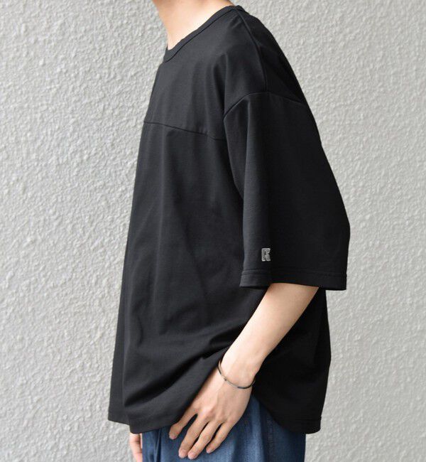 SHIPS any「【SHIPS any別注】RUSSELL ATHLETIC:〈吸水速乾/抗菌防臭〉Dri-Power(R) フットボール Tシャツ◇」|Tシャツ・カットソー|