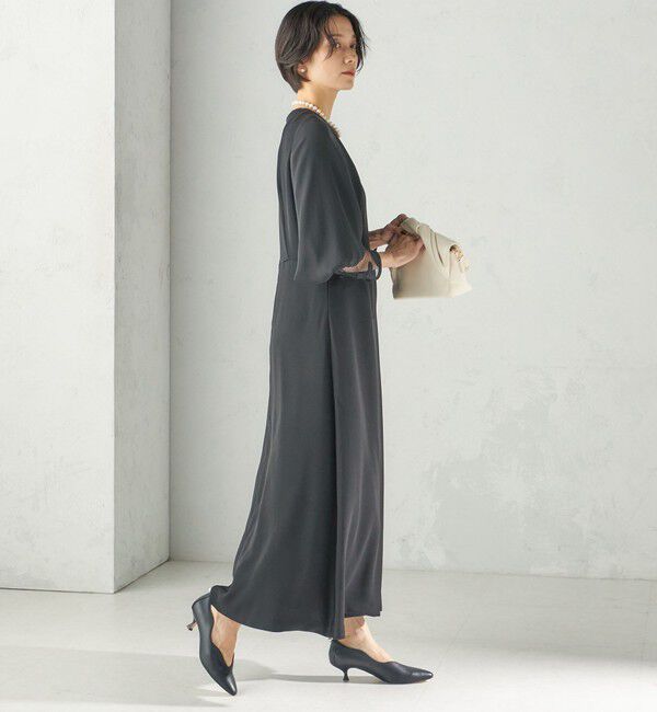 SHIPS for women「《予約》【SHIPS別注】kaene:〈洗濯機可能〉袖 レース フロント タック ワンピース（セレモニー対応可）」|ワンピース|