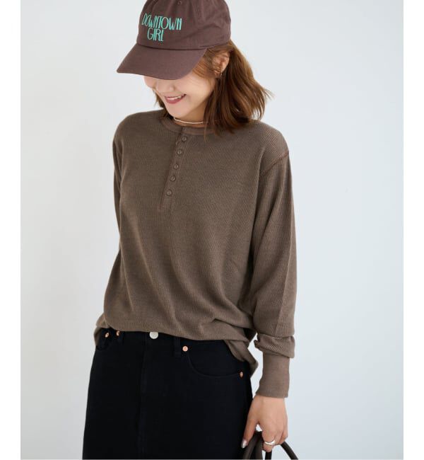 OUTDOOR PRODUCTS Usual Things「シアーワッフルロンTEE」|Tシャツ・カットソー|