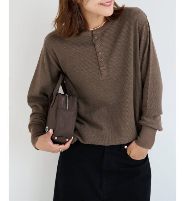OUTDOOR PRODUCTS Usual Things「シアーワッフルロンTEE」|Tシャツ・カットソー|