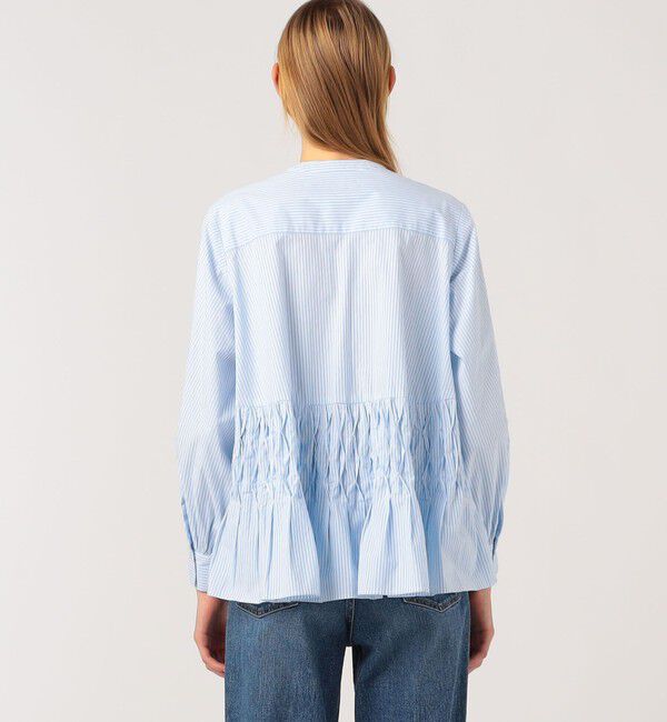 TOMORROWLAND BUYING WEAR「【別注】ne Quittez pas BLACK Tuck ストライプ ブラウス」|シャツ・ブラウス|