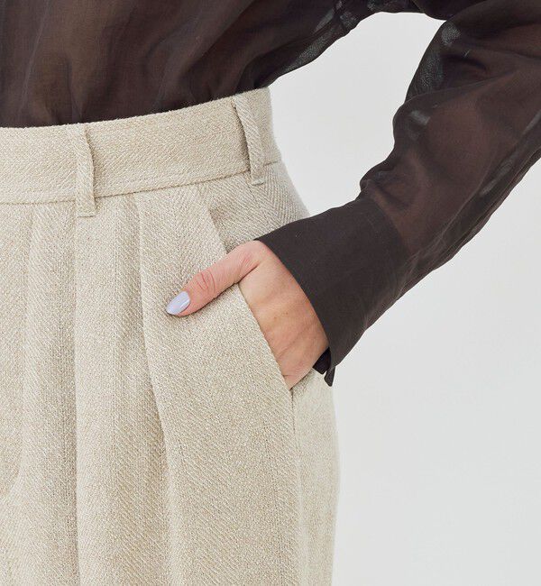 GALERIE VIE「リネンシルクツイード ツータックパンツ」|その他|