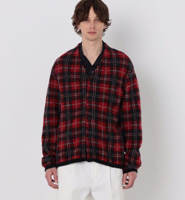 TOMORROWLAND MENS「【WEB先行予約】TOMORROWLAND tricot メリノウール チーゼル起毛 タータンチェックカーディガン」|カーディガン|