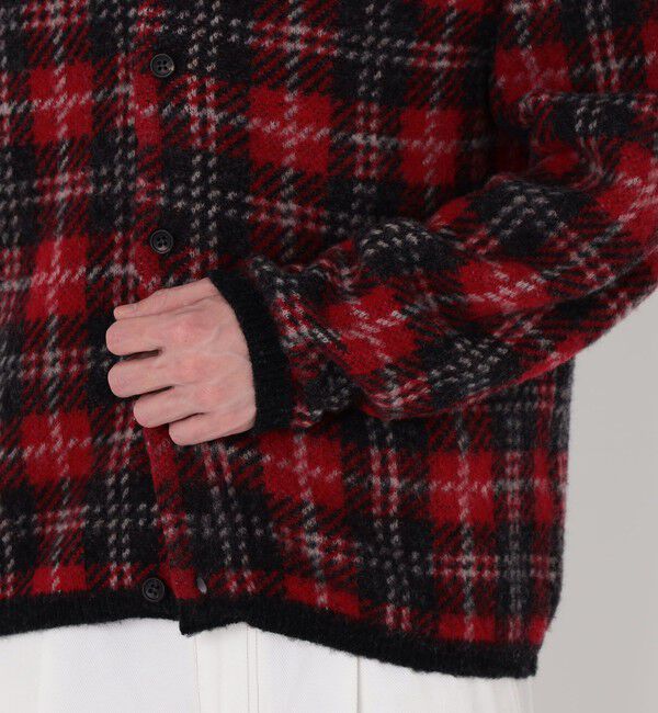 TOMORROWLAND MENS「【WEB先行予約】TOMORROWLAND tricot メリノウール チーゼル起毛 タータンチェックカーディガン」|カーディガン|