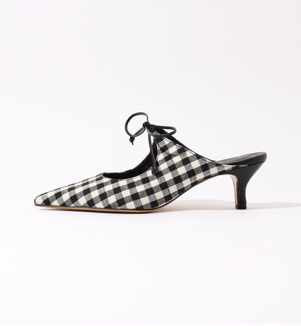 TOMORROWLAND GOODS「【別注】HENRI EN VARGO THELMA gingham ミュール」|パンプス|
