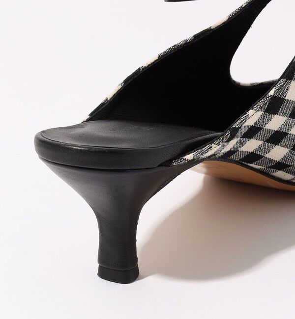 TOMORROWLAND GOODS「【別注】HENRI EN VARGO THELMA gingham ミュール」|パンプス|
