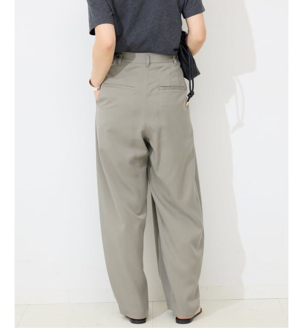 SLOBE IENA「《3サイズ展開/追加》ワンタックバレルスラックス」|スラックス|