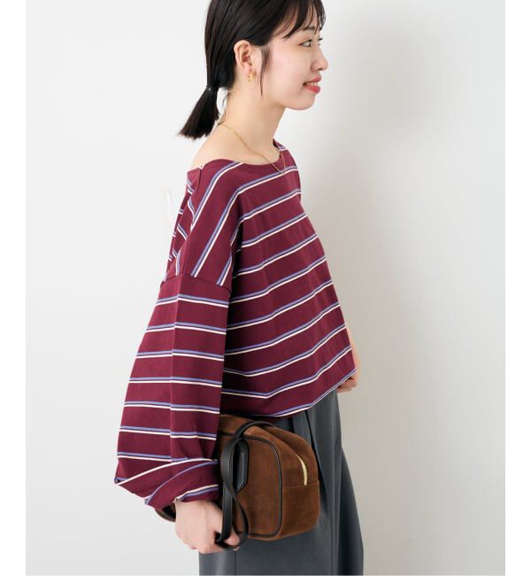 SLOBE IENA「マルチボーダーボートネックカットソー」|Tシャツ・カットソー|