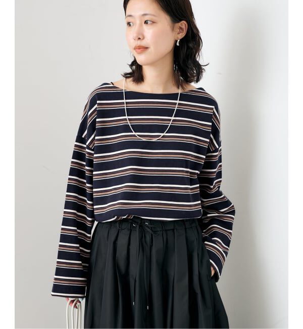 SLOBE IENA「マルチボーダーボートネックカットソー」|Tシャツ・カットソー|