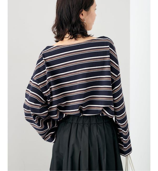 SLOBE IENA「マルチボーダーボートネックカットソー」|Tシャツ・カットソー|