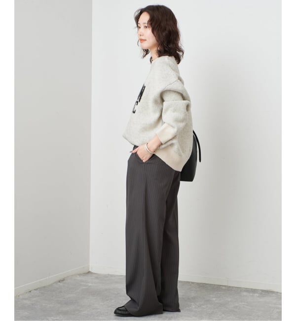 SLOBE IENA「《予約》ジャガードロゴニット」|ニット・セーター|