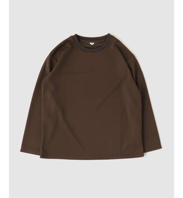 417 EDIFICE「ネックジャガード L/S Tシャツ」|Tシャツ・カットソー|ブラウン