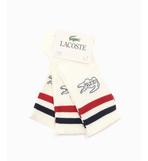 417 EDIFICE「LACOSTE / ラコステ 3P Socks (Vintage Crew)」|ソックス|ホワイト