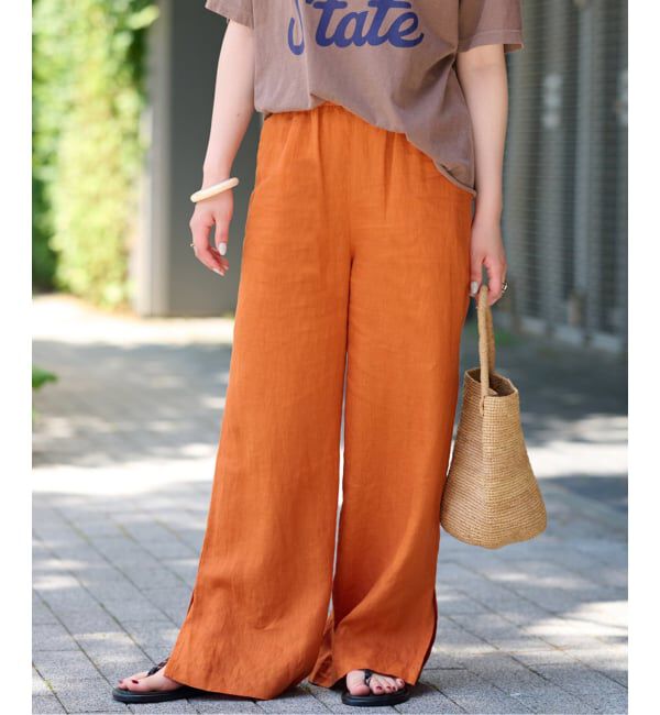JOURNAL STANDARD relume「《追加2》麻スリットイージーパンツ」|その他|
