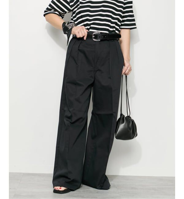 journal standard L'essage「【JANE SMITH*DICKIES*L'ESSAGE】別注 2タックBIGパンツ」|その他|ブラック