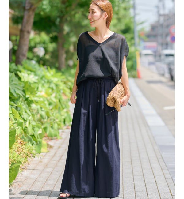 JOURNAL STANDARD relume「《追加3》リネンコットンワイドギャザーパンツ」|その他|