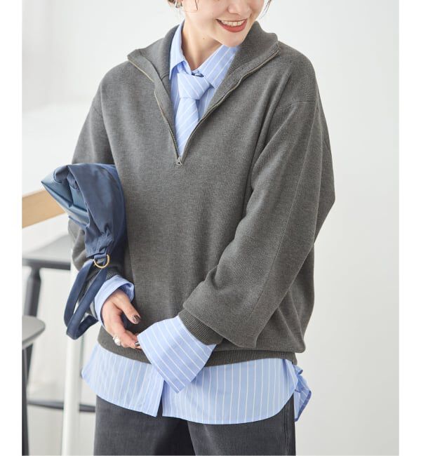 JOURNAL STANDARD「《WEB限定予約》ウォッシャブルTEXBRID ハーフZIP」|ニット・セーター|