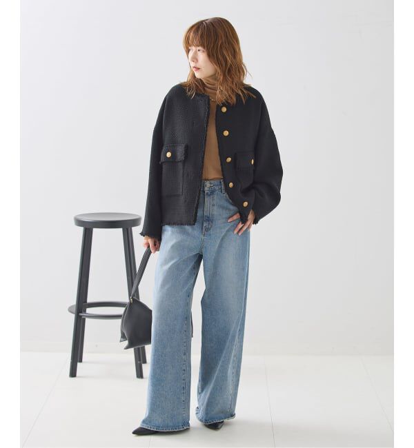 journal standard L'essage「《追加》GIOLICA ツイード D/Sジャケット」|ノーカラージャケット|
