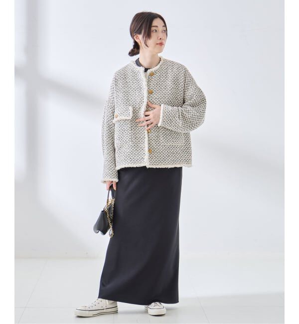 journal standard L'essage「《追加》GIOLICA ツイード D/Sジャケット」|ノーカラージャケット|