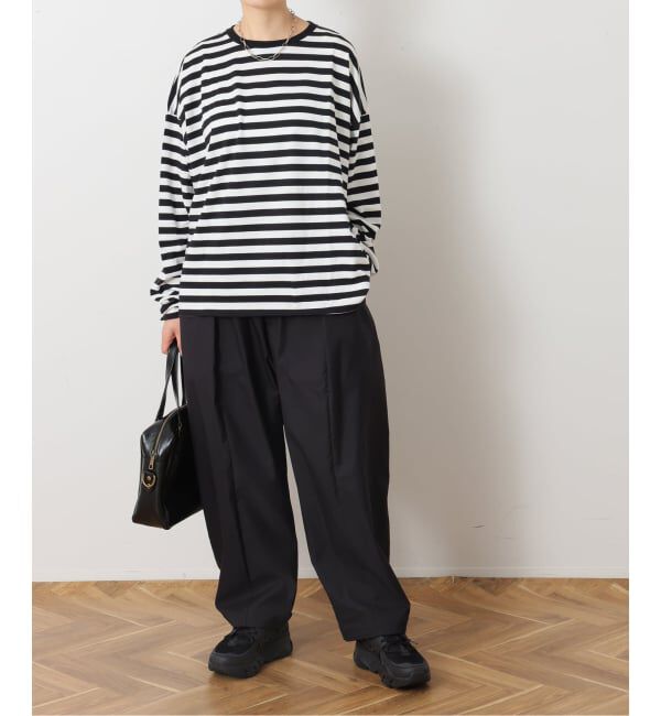 journal standard luxe「TCツイル タックカーブパンツ」|その他|ブラック