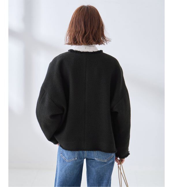 journal standard L'essage「《追加》GIOLICA ツイード D/Sジャケット」|ノーカラージャケット|