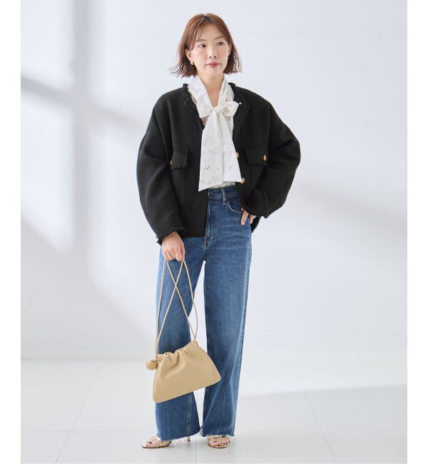 journal standard L'essage「《追加》GIOLICA ツイード D/Sジャケット」|ノーカラージャケット|