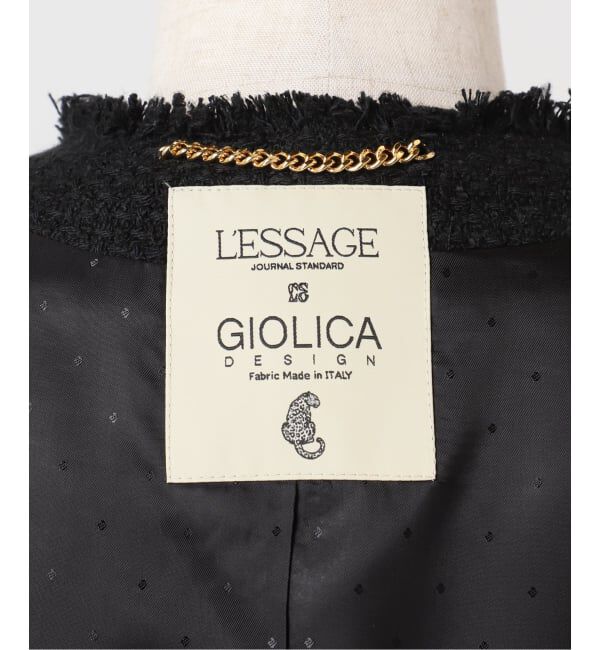 journal standard L'essage「《追加》GIOLICA ツイード D/Sジャケット」|ノーカラージャケット|
