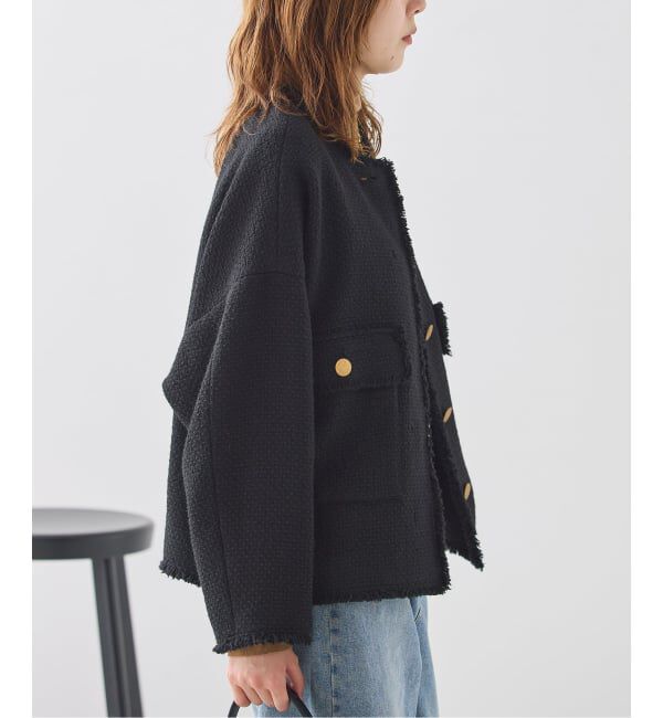 journal standard L'essage「《追加》GIOLICA ツイード D/Sジャケット」|ノーカラージャケット|