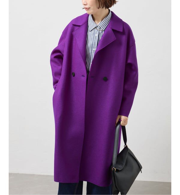 journal standard L'essage「HARRIS WHARF LONDON 別注 Women dropped shoulder d.b. コート」|その他|パープル