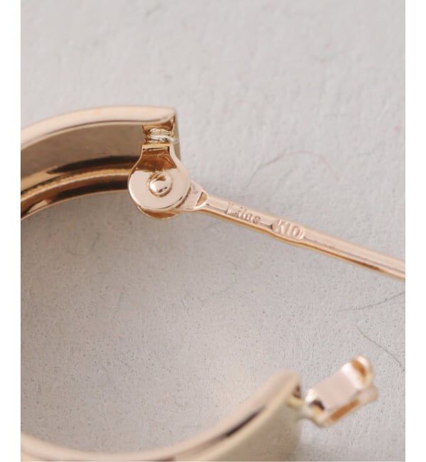 Lilas by Spick&Span「12mmボートフープピアス K10（両耳）」|ピアス|