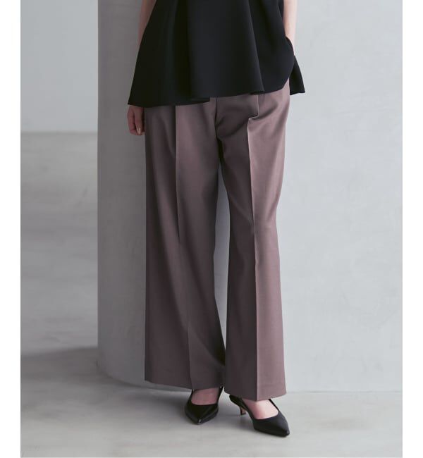 NOBLE「《追加・WEB限定カラーあり》エステルツイルストレッチスラックスパンツ」|スラックス|