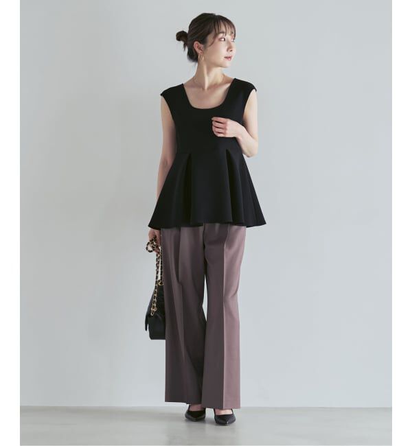 NOBLE「《追加・WEB限定カラーあり》エステルツイルストレッチスラックスパンツ」|スラックス|