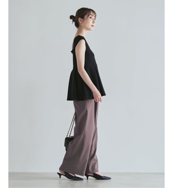 NOBLE「《追加・WEB限定カラーあり》エステルツイルストレッチスラックスパンツ」|スラックス|