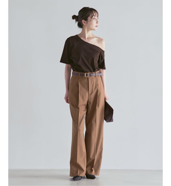 NOBLE「《追加・WEB限定カラーあり》エステルツイルストレッチスラックスパンツ」|スラックス|