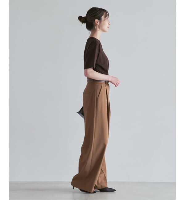 NOBLE「《追加・WEB限定カラーあり》エステルツイルストレッチスラックスパンツ」|スラックス|