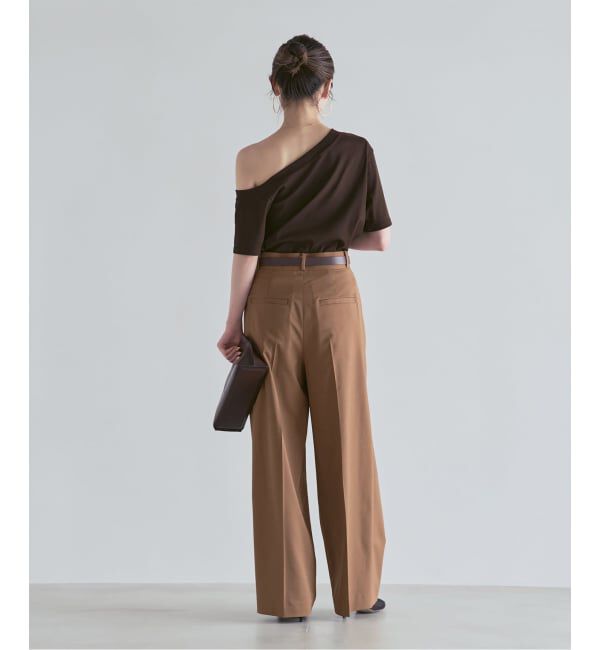 NOBLE「《追加・WEB限定カラーあり》エステルツイルストレッチスラックスパンツ」|スラックス|