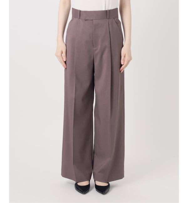 NOBLE「《追加・WEB限定カラーあり》エステルツイルストレッチスラックスパンツ」|スラックス|