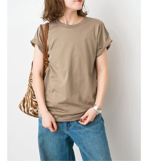 Spick and Span「《追加》汗染み防止ファインコットンTシャツ」|Tシャツ・カットソー|ベージュ
