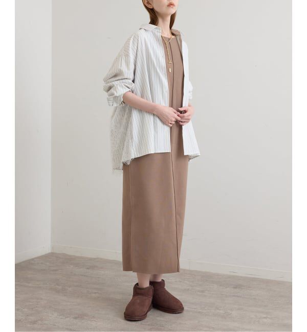 U by SPICK&SPAN「《予約》2WAYニットロングワンピース」|ワンピース|ベージュ