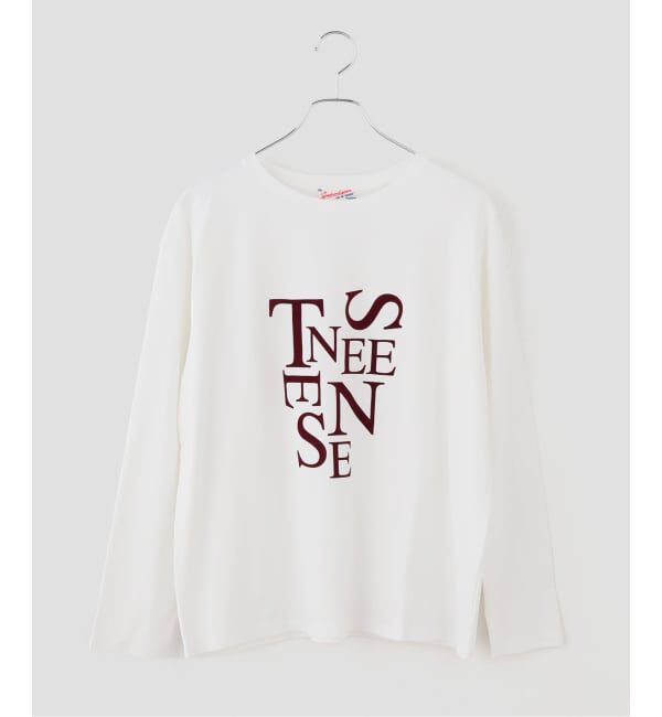 Spick and Span「フロッキープリントロゴTEE」|Tシャツ・カットソー|ボルドー