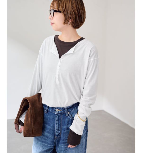FRAMeWORK「≪予約≫ヘンリーネックロングスリーブ」|Tシャツ・カットソー|