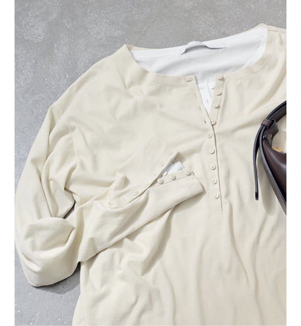 FRAMeWORK「≪予約≫ヘンリーネックロングスリーブ」|Tシャツ・カットソー|