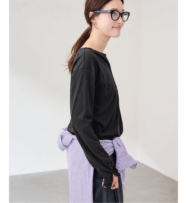 FRAMeWORK「≪予約≫ヘンリーネックロングスリーブ」|Tシャツ・カットソー|