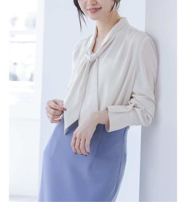 NOBLE「《WEB＆一部店舗限定追加予約》ロイヤルサテンボウタイブラウス2」|シャツ・ブラウス|