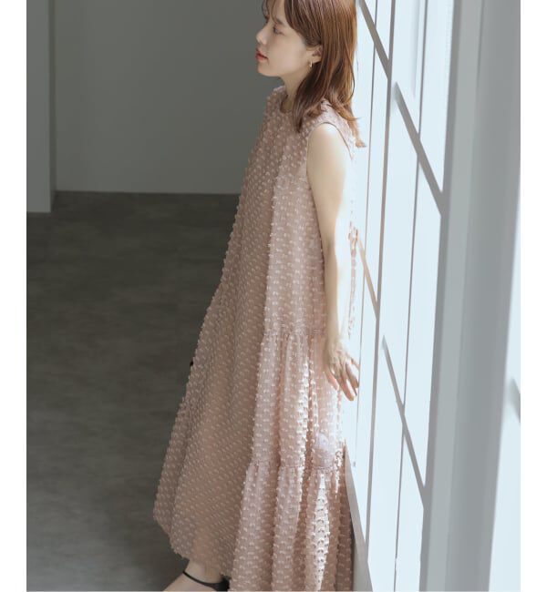  「【洗える】カットジャガードワンピース」|ワンピース|