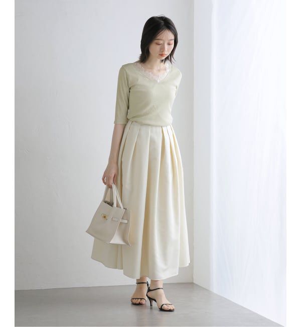  「【洗える】レース2WAYプルオーバー」|Tシャツ・カットソー|